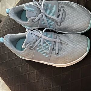 Kids Gray and Blue Athletic Shoes